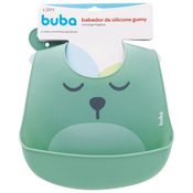 BABADOR DE SILICONE COM PEGA MIGALHAS GUMY VERDE - BUBA