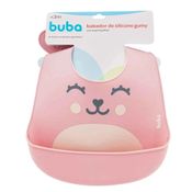 BABADOR DE SILICONE COM PEGA MIGALHAS GUMY ROSA - BUBA