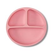 PRATINHO EM SILICONE COM VENTOSA ROSA - BUBA