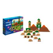 Brincando de Engenheiro Dinossauros 70 peças Xalingo Blocos de Empilhar
