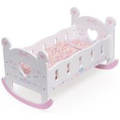 Cama de Boneca de Madeira ROBUD, para Bonecas de até 45cm, com Colchão, Travesseiro e Edredom, Ideal para Presentear Crianças