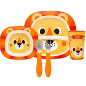 KIT REFEICAO INFANTIL 4 PECAS ZOO LEAOZINHO - BUBA