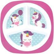 PRATO COM DIVISORIAS ANIMAL FUN UNICORNIO - BUBA