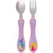 KIT TALHERES COLHER E GARFO INOX AVENTURAS PRINCESA - BUBA