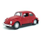 Miniatura Volkswagen Beetle Fusca Vermelho 1973 - Escala 1:24 - Maisto