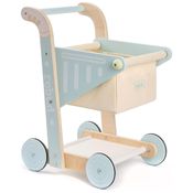 Carrinho de Compras Educativo de Madeira ROBUD para Bebês, Meninos e Meninas, Brinquedo de Aprendizado para Caminhantes Iniciantes de 10 meses a 1 ano