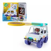 Jovens Teen Titans Go Veiculo T-car Lancador De Pizza  C/ Boneco Cyborg- Sunny