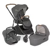 CARRINHO VERSATRAX TRIO SHELL GRAY CYCLE + BEBE CONFORTO + MOISES - JOIE