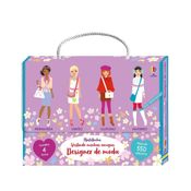 Livro de Adesivos Coloridos Infantis | Maletinha Designer de Moda: Estações do Ano | Editora Usborne
