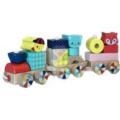 Trem De Puxar Com Blocos Infantil Janod J08022