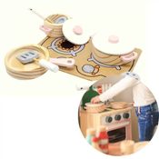 Jogo De Panelinhas Madeira E Utensilios Brinquedo Infantil Rosa