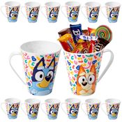 15 Canecas p/ Festa Decoração Lembrança p/ Sacola Surpresa Bluey e Bingo