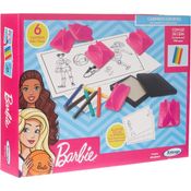 Carimbos Barbie Esportista Com Giz De Cera para Colorir Xalingo