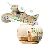 Jogo De Panelinhas Madeira E Utensilios Brinquedo Infantil