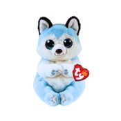 Pelúcia Ty Beanie Bellies Husky Thunder 21cm – Azul, Fofinho, com Olhos de Glitter. Produto Original Toyng com Selo Inmetro. Companheiro fiel e macio!