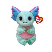 Bicho de Pelúcia Ty Beanie Bellies Axolote Alex 16cm – Original, Macio, com Nadadeiras Coloridas, Olhos Brilhantes e Ideal para Presentes Criativos