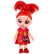 Mini Boneca - Disney - Divertidamente 2 - Festa a Fantasia - Raiva - Vermelho - Cotiplás