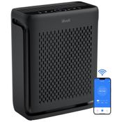 Purificador de Ar LEVOIT Vital 100SP Preto para Ambientes Amplos com Monitor de Qualidade do Ar, Conexão WiFi, Filtro Lavável, Modo Noturno HEPA