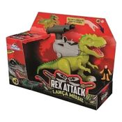 Dinossauro Rex Attack Lança Míssil Com Luz e Som Verde Adijomar