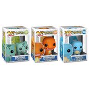 Funko Pop Pokemon 3 Iniciais Charmander Squirtle Bulbassaur