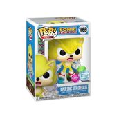 Funko Pop Games Super Sonic with Emeralds Flocked #1059