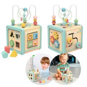 Cubo de Atividades para Bebê Madeira Montessori Tooky Toy