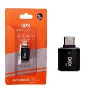 Adaptador Otg Conexão Usb Para Usb-c Preto Oex Ad203