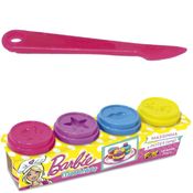Massinha De Modelar Barbie 4 Potes Coloridos 56g Fun F0012-6