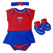 Kit Bebê Fortaleza 3 Peças Menina Torcida Baby Oficial