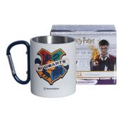 Caneca Harry Potter Hogwarts Em Aço Inox Com Mosquetão 300mL Original, Zona Criativa