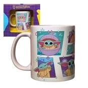 Caneca Baby Yoda Too Cute Em Cerâmica 350mL Original, Zona Criativa, Xícara Coleção Pop