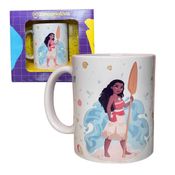Caneca Disney Moana And Friends Em Cerâmica 350mL Original, Zona Criativa, Xícara Coleção Pop