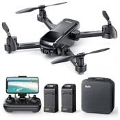 Drone com Câmera 4K para Adultos 40 Min de Voo e Retorno Automático, 2 Bateria e Estojo de Transporte, RUKO, Preto
