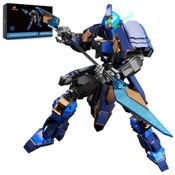 Kit de Construção Robô Ma Chao com 834 Peças, JMBricklayer, Azul