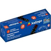 Jogo de Dominó Tradicional Pingos Coloridos em Madeira Xalingo