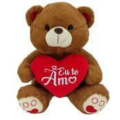 Urso de Pelúcia Grande com Coração Eu Te Amo – Presente Apaixonado, Fofo e Criativo para o Dia dos Namorados, Aniversários e Datas Especiais Chocolito