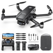 Mini Drone e Acessórios para Adultos de 2 Eixos com Câmera 4K EIS, Transmissão de Vídeo, Retorno Automático de GPS e Motores Sem Escova, Holy Stone