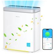 Purificador de Ar 3 em 1, para Ambientes até 97m² com Modo de Suspensão Hepa, Controle por APP e Alexa, 110V, GoveeLife H712C, Branco