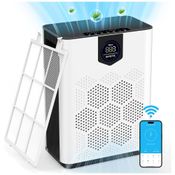 Purificador de Ar para Ambientes até 278m² com Controle por APP, Filtro H14 HEPA, Monitor de Qualidade e Modo de Espera Silencioso 22dB, 110V,