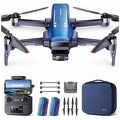 Drone V11PRO com Câmera 8K para Adultos, Gimbal 3 Eixos, Vídeo 4K/30fps, Sensor CMOS, Voo de 80 Minutos, Transmissão de 6km, Veeniix, Azul