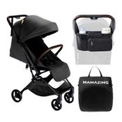 Carrinho de Bebê de Viagem Ultraleve com Organizador e Almofada - Premiado Ouro por Mães, Compacto Avião, Dobrável,MAMAZING