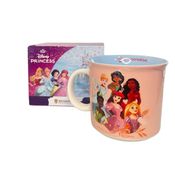 Caneca Tom Princesas Disney Em Cerâmica 350mL Original, Zona Criativa, Xícara Café Chá