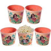 5 Potes Pipoca Princesa Moana para Festa Infantil Lembrancinha p/ Sacola Surpresa