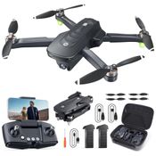 Drone Dobrável com Câmera 4K, Auto Retorno, 46 Min de Voo e Retenção de Altitude, Holy Stone HS175D, Preto
