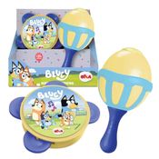 Maraca E Pandeiro Bluey Original, Elka, Brinquedo Musical Infantil Crianças +2 Anos