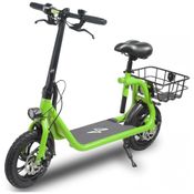 Patinete Elétrico com Assento para Adultos, Alcance 33km e Peso 130kg, 450W, Phantomgogo, Verde Neon
