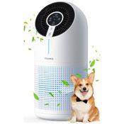 Purificador de Ar para Ambientes até 100m² com Filtro H13 HEPA, 4 Modos de Luz Noturna e Temporizador, 110V, MOOKA M02, Branco