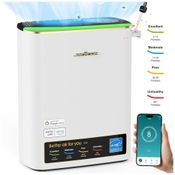 Purificador de Ar para Ambientes até 102m² com Filtro HEPA, Modo de Espera, Display LED e Compatível com Alexa , 110V 35W, Jafnda JF239, Branco