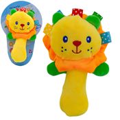 Brinquedo Infantil Bebê Chocalho e Buzininha Leão Divertido
