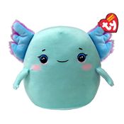 Pelúcia Ty Squishy Beanies Charlie Axolote Verde 22cm – Macia, colorida, segura e divertida! Perfeita para decorar, colecionar ou dar de presente com